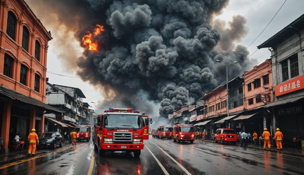 market fire in pasar minggu