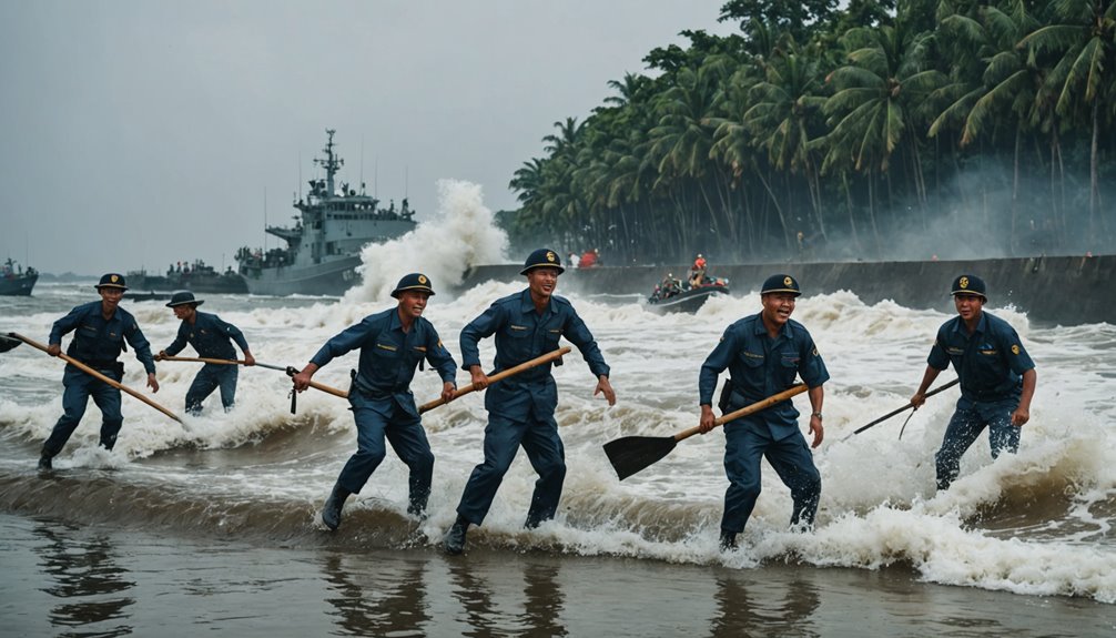 navy and fishermen unite