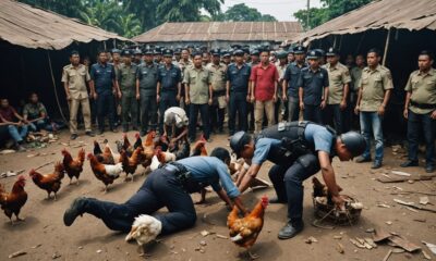 cockfighting gambling arrests bekasi